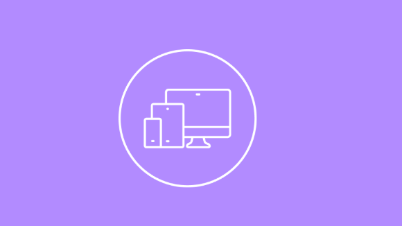 Ícone representando acesso em computador, tablet e celular